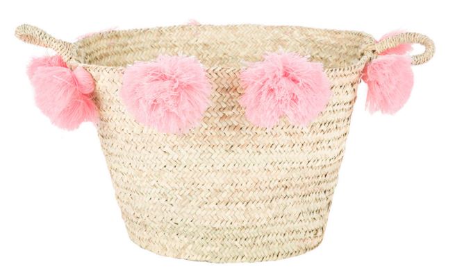 Bahia Pom Pom Magazine Holder in Rose is a gorgeous piece if you're looking to achieve a Millennial Pink aesthetic. For more on this hot interior design and fashion trend, click on the blog post...