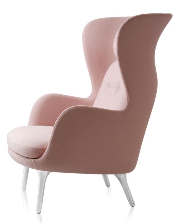 Ro - Easy Lounge Chair is a gorgeous piece if you're looking to achieve a Millennial Pink aesthetic. For more on this hot interior design and fashion trend, click on the blog post...