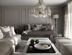 This gorgeous room, designed by Kelly Hoppen, really showcases how simple, well selected pieces can transform a space and highlight the feeling of height. Click on the blog post for more ideas and handy interior design secrets.
