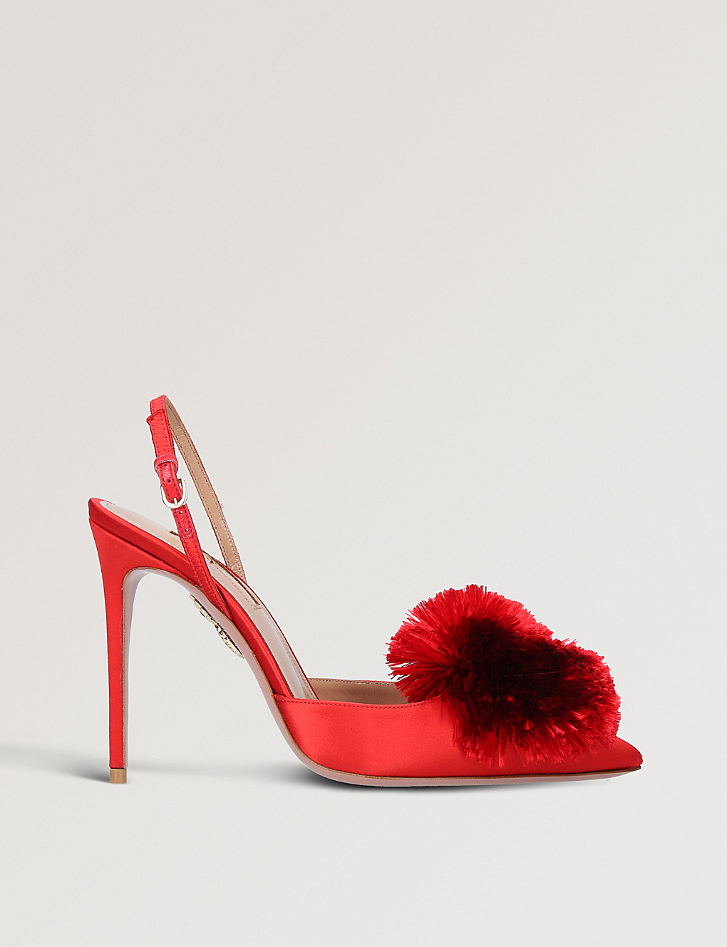 Festive Gift - Aqauzzura Powder Puff Red Slingbacks