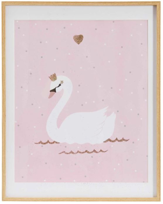 Festive Gift - Maisons Du Monde - Lilly Pink Swan Printed Artwork