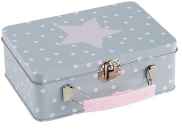 Festive Gift - Maisons Du Monde - Pastel Small Grey and Pink Aluminium Suitcase