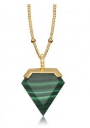 Festive Gift - Malachite Sheild Necklace