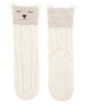 Festive Gift - Monsoon - Sleepy Bear Slipper Socks