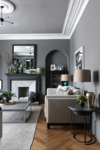 Colour Trend: Moody Hues. On the other end of the spectrum, expect to see dark, moody hues gaining momentum. Dark interiors have gained popularity in recent years with the likes of Abigail Ahern celebrating the dark side. Personally, I like a light and airy wall – something to keep the space fresh – but I can certainly see the appeal of deep inky blue or black walls to create drama. Image: Design Sixty Nine