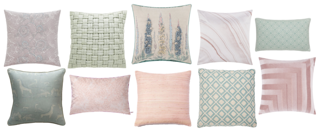 Pastel Cushion Edit: I've never been the biggest fan of pastels. They just never felt like 'me'. That being said, I'm noticing my pastel preferences shifting and I even bought a lilac - yes, LILAC - top the other day. channel the Dries Van Noten, Emilia Wickstead and Céline shows, mixing soft sorbet shades to stay totally on-trend. Beige and greige backdrops work a treat with these pretties and you could always add sharp, black accents like a thin, metal framed mirror or a Diptyque candle into the mix.