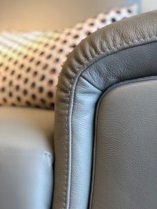 A classic leather sofa can be paired with a variety of components as the foundation of the space. This scheme features the Nicoletti Azione Leather Corner Chaise Sofa, £3995 from the Nicoletti Home collection at Furniture Village