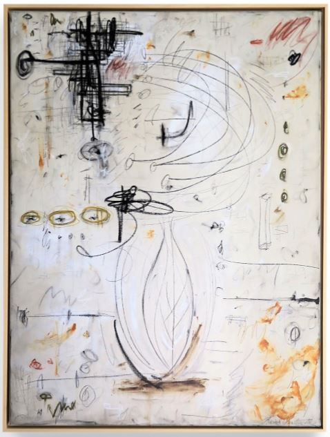 Gentinetta's work showcases an interesting mix between artistic compositions and quirky mathematical drawings. She describes this piece as 'a purposeful contrast between the very "fluid" and "in-the-moment" state of mind that we may be drawn to in life and the rational and predictable lives that some of us choose to pursue by either force or practicality'. 